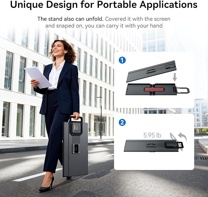 24" 180Hz Gaming Monitor, 2.5K 2560x1440 QHD Fast IPS 112.5% sRGB Large Portable Monitor, Height & Rotation Adjustable Stand Type-C HDMI Eye Care External Screen for Laptop Phone PS4&5 Switch Xbox