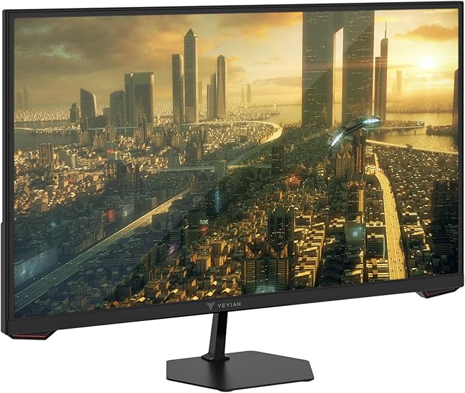 YEYIAN 27 inch Gaming Monitor 1080P FHD 180Hz 1ms, 16:9 Flat IPS Ultra-Slim Panel, 97% sRGB 1000:1 Contrast Ratio 178° View Angle, HDR 10, HDMI 2.0, Freesync & G-Sync Support, Tilt Adjust