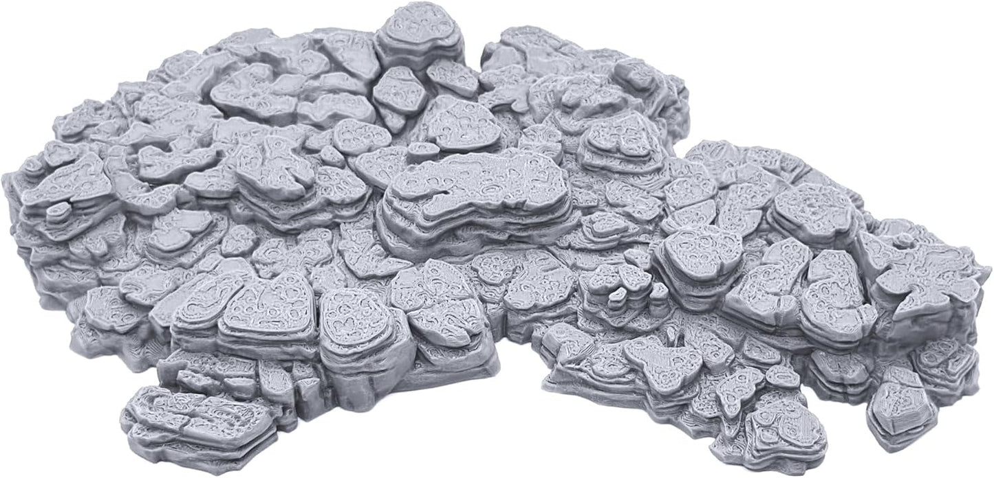 EnderToys Grotto Floors by Printable Scenery, 3D Printed Tabletop RPG Scenery and Wargame Terrain 28mm Miniatures