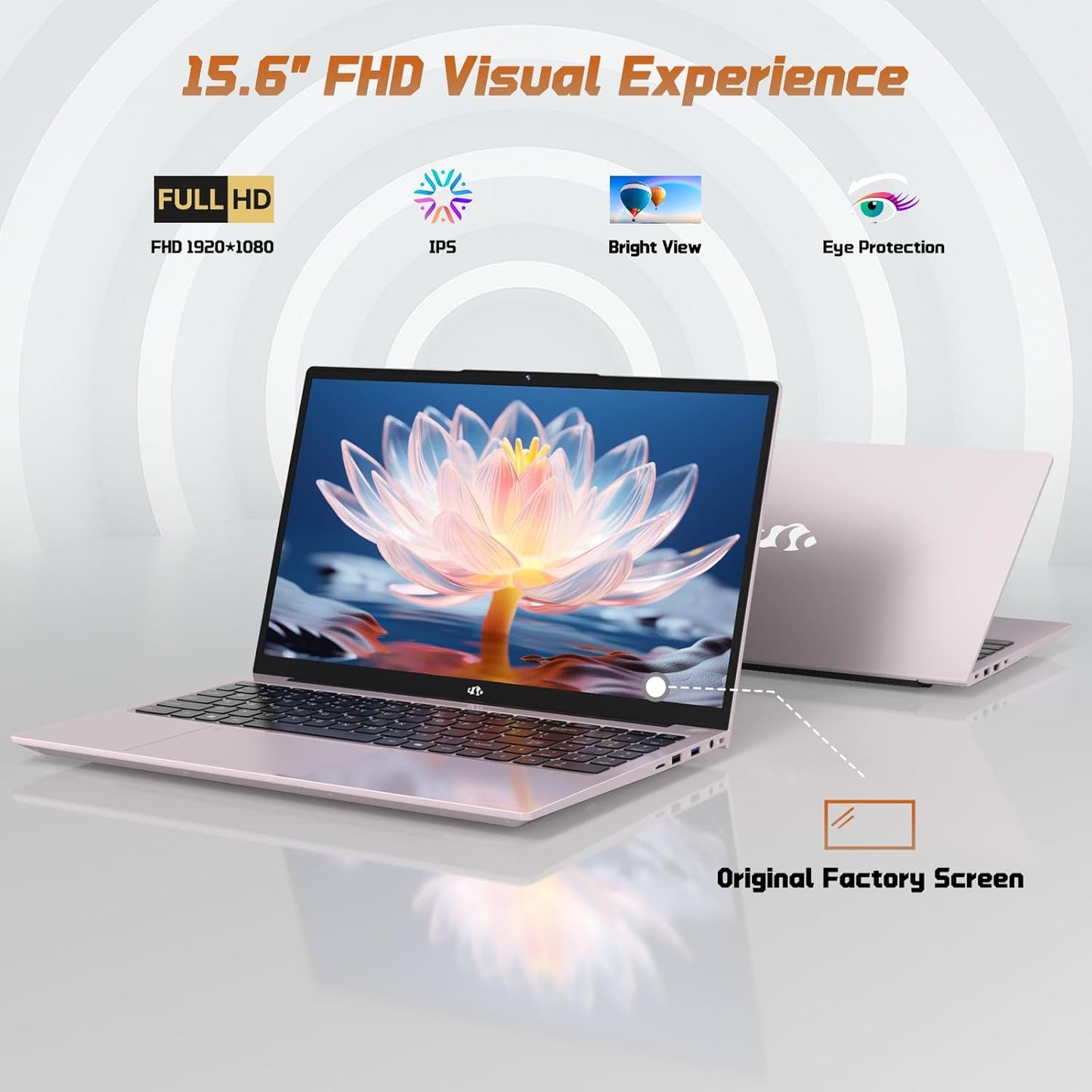 NIMO 15.6" FHD IPS Laptop, Intel N150 (Up to 3.6GHz, Beat i3-10110U), 16GB RAM 1TB SSD, Backlit Keyboard Fingerprint, Wi-Fi 6 BT5.2 Type-C 65W Computer for Students and Home Office