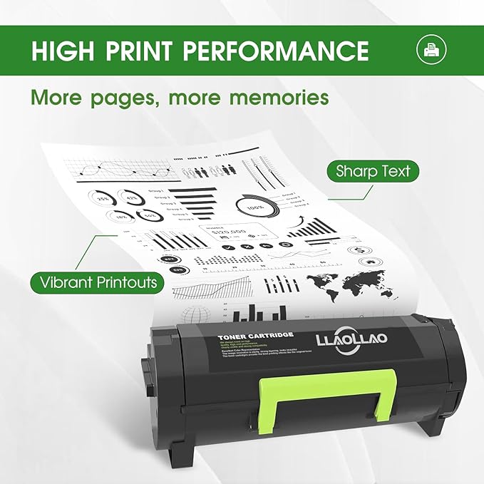 56F1H00 Toner Replacement for Lexmark 56F1H00 56F1000 Black Toner Cartridge High Yield for MS321 MS521 MS421 MS621 MS622 MX321 MX421 MX521 MX522 MX622 Laser Printer (15,000 Pages)