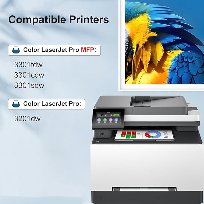 RGiNK 218A Toner (No Chip) Compatible for HP 218A Toner Cartridges 4 Pack - 218X Toner Work for HP Color Laserjet Pro MFP 3301fdw 3301CDW 3301SDW| 3201DW-W2180A 218X W2180X (4 Pack)