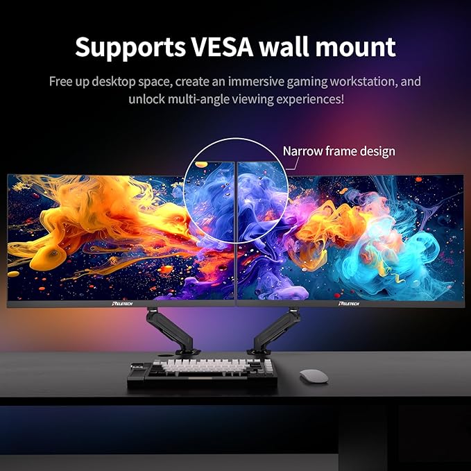 23.8-inch 180Hz Gaming Monitor,Full HD (1920 x 1080),100% sRGB Fast-IPS Panel Computer Monitor, VESA 75 * 75mm Compatible, 1000:1 Contrast Ratio, HDMI & DP & USB Ports (R23 Blitz)