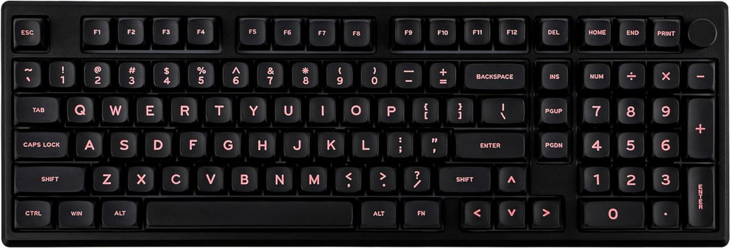 EPOMAKER Galaxy100 QMK/VIA Wireless Gaming Keyboard, Aluminum Shell, Bluetooth/2.4Ghz/USB-C, Pre-Lubed Hot-Swappable Linear Switches, NKRO, RGB Backlit (Black, Wisteria Linear Switch)