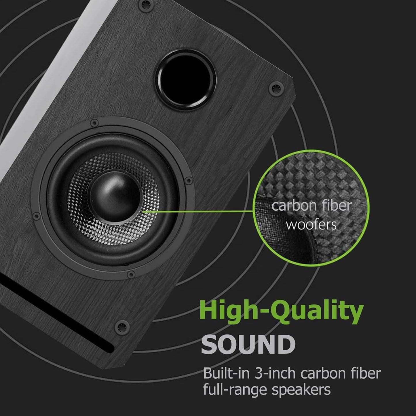 LONPOO Plug-N-Play Gaming Computer Speaker for Desktop and PC, 30W RMS Active Bookshelf Speaker with 3-Inch Full Range Speaker,Support Bluetooth 5.3, USB Playback,Aux-in and 3.5mm Earphone Port,Sliver