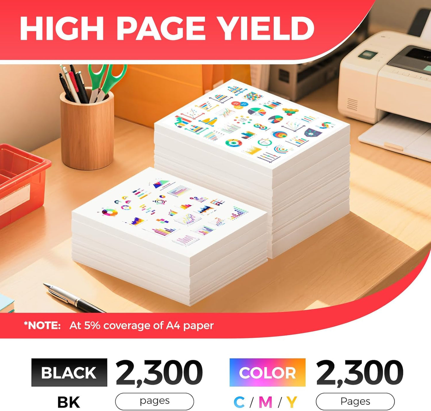 046 Toner Cartridge Set 4-Pack MF733Cdw Toner Replacement for Canon 046 CRG-046 046H Compatible with Canon Color imageCLASS MF733Cdw MF731Cdw MF735Cdw LBP654Cdw Printer Ink (Black Cyan Yellow Magenta)