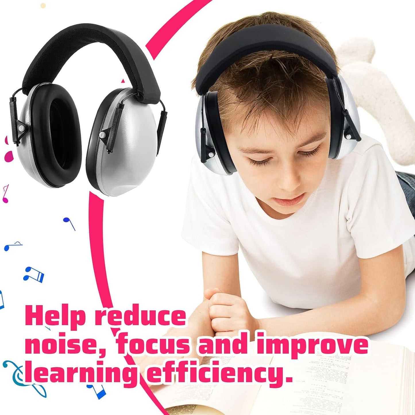 Amylove 12 Pcs Kids Ear Protection Noise Cancelling Headphones Ear Muffs Bulk 27db Adult Noise Reduction Hearing Earmuff(Universal Fit (kids & Adults),Classic Style,Macaron Color)