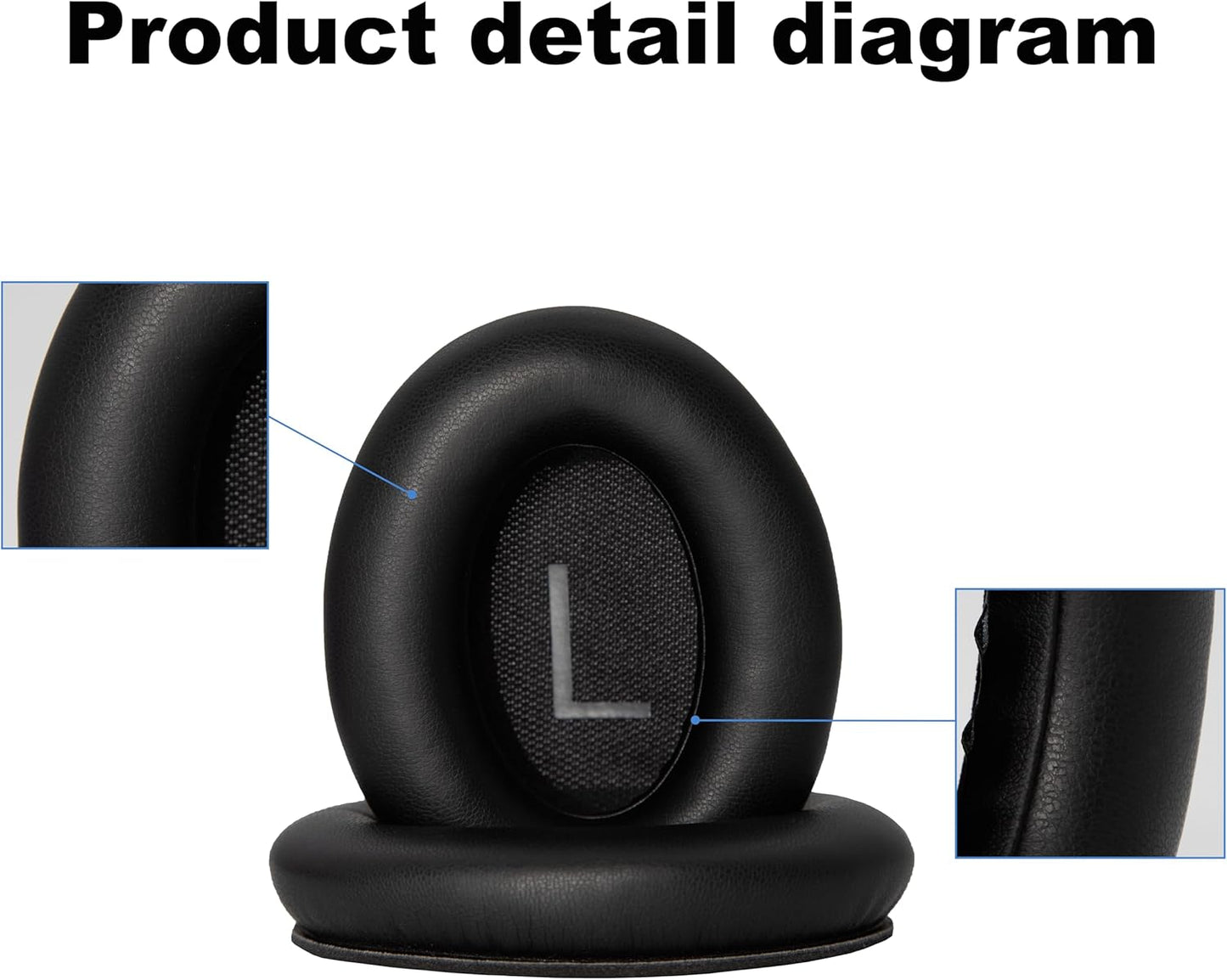Replacement Ear Pads - Compatible with Bose QuietComfort 45 / SE Headphones, Soft Protein Leather,Premium Noise Cancelling Earpads, Durable & Comfortable Ear Cushions (QC 45-Black)