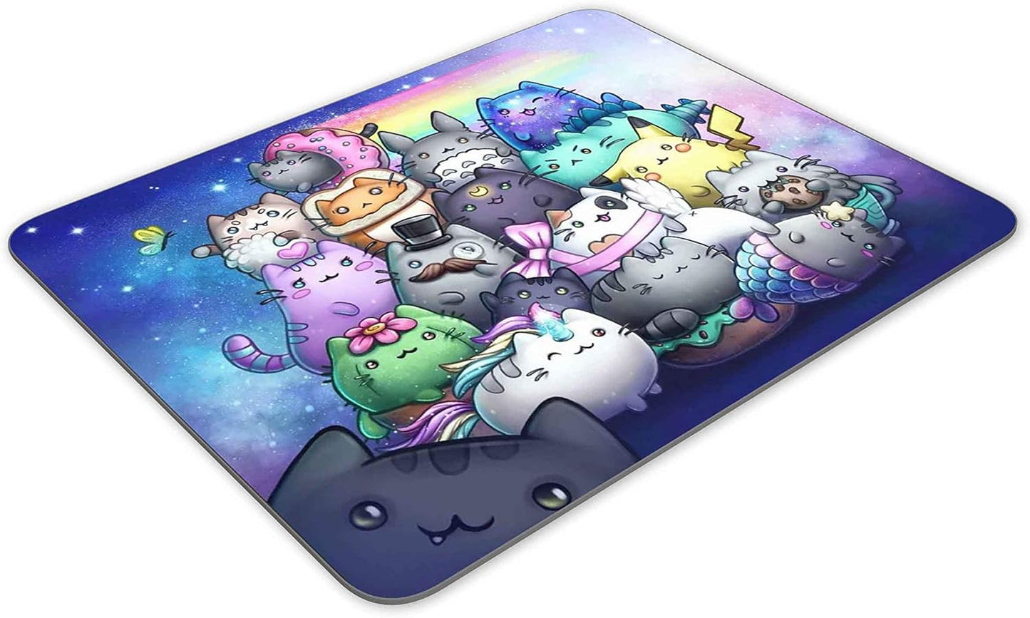 Cute Watercolor Animals Gaming Mouse Pad， Rectangle Mouse Pad Size(9.84"x7.87")