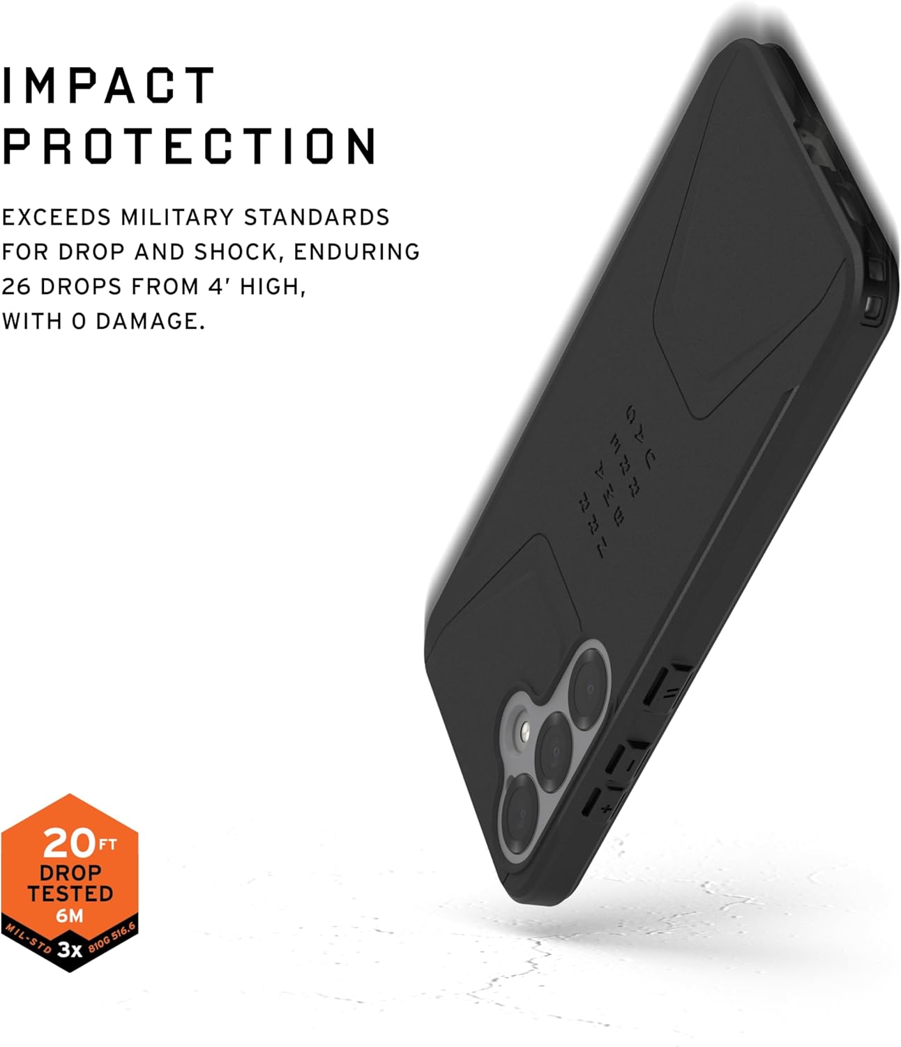 URBAN ARMOR GEAR UAG Designed for Samsung Galaxy S25 Case 6.2" Civilian - Compatible with Magnetic Charging Anti-Slip Rugged Military Drop Tested Protective Cover, Black