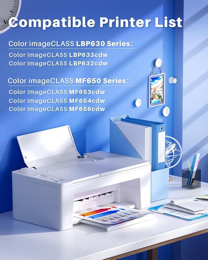 INK4U 067H Toner Cartridge Set Compatible Replacement for Canon 067H 067 Toner Work with imageCLASS MF654Cdw MF656Cdw MF653Cdw LBP633Cdw LBP632Cdw Printer (4 Pack,BK/C/M/Y)