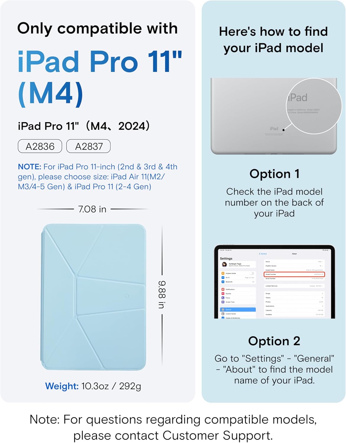 MOFT Dynamic Folio Case for iPad Pro 11 Inch 2024 5th Gen(M4), Silm Magnetic Stand Case with 20+ Viewing Angles, Auto Wake/Sleep, Ultra Thin, Soothing Mist x Misty Cove