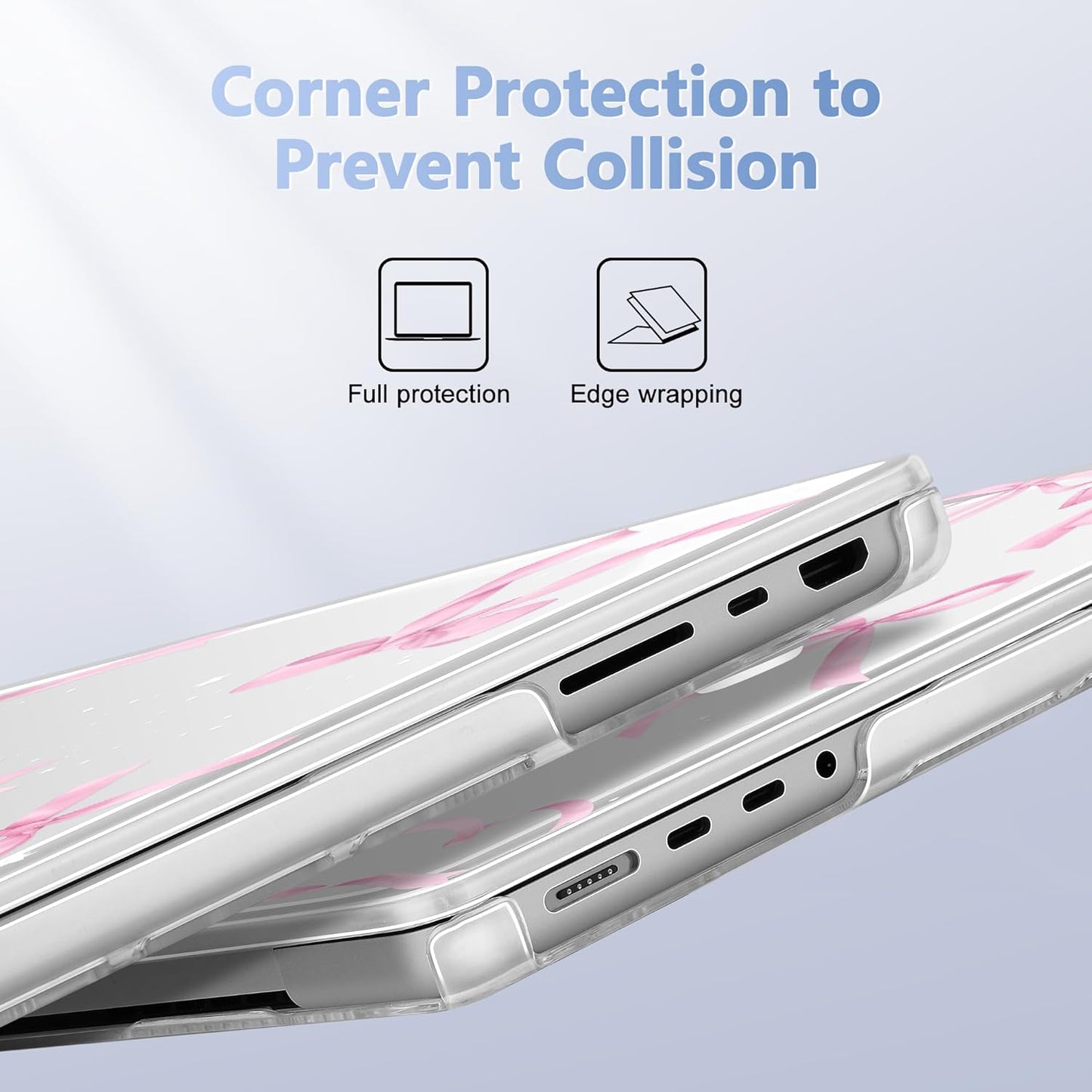 for MacBook Pro 16 inch Case 2021 2022 2023 2024 Release A3186 A3403 M4 A2991 M3 A2780 M2 A2485 M1 Pro/Max, Hard Shell Case with Screen Protector & Keyboard Cover, Bowknot