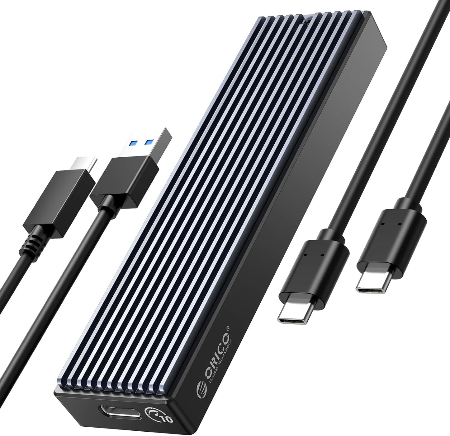 ORICO M.2 NVMe SSD Enclosure, USB 3.1 Gen 2 (10 Gbps) PCIe External Adapter NVMe Case for 2230/2242/2260/2280 M.2 SSD up to 8TB, UASP Supported - M2PV