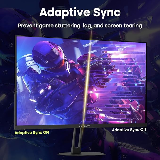 Amzfast 24.5 inch FHD 280Hz/240Hz Gaming Monitor, 1ms Adaptive Sync Fast VA Monitor, 10 Bit, 126% sRGB, 2*HDMI 2.0 & 2* DP1.4, TÜV Rheinland Eye Care,2 Year Warranty Exchange (HDMI & DP Dual Cable)