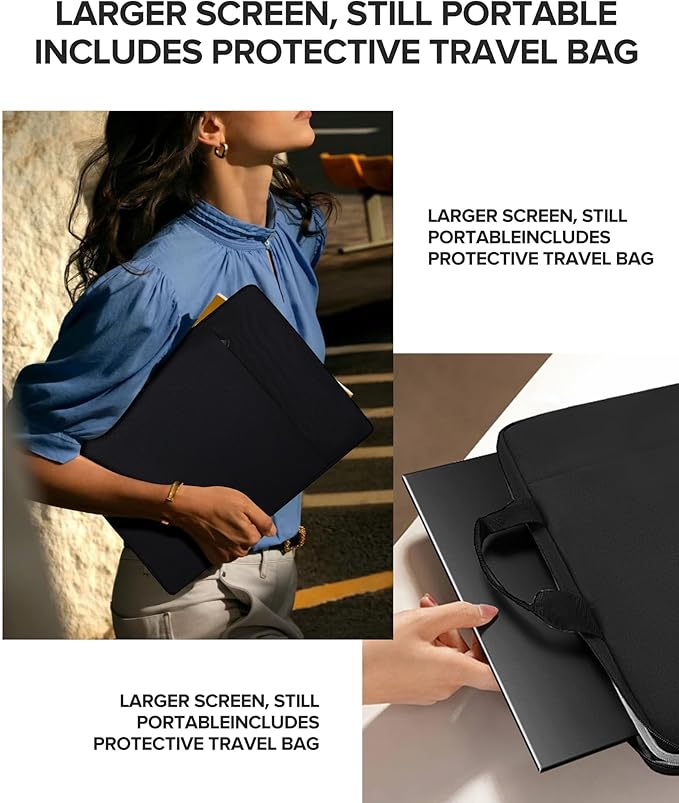 UPERFECT 24" 120Hz QLED Portable Touchscreen Monitor 1080P 125% sRGB 400Nits w/Stand & VESA, HDMI USB-C Travel Monitor for Laptop/Gaming Devices/Phone/Mini PC, External Second Screen for Gaming & Work