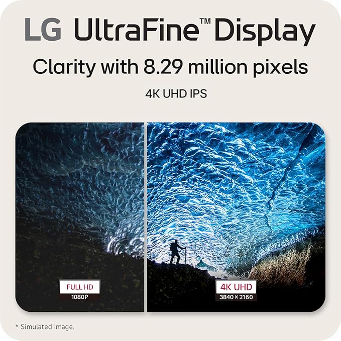 LG 27US500-W Ultrafine Monitor 27-Inch 4K UHD (3840x2160) HDR10 IPS Borderless Design Reader Mode Flicker Safe Switch App HDMI DisplayPort - White