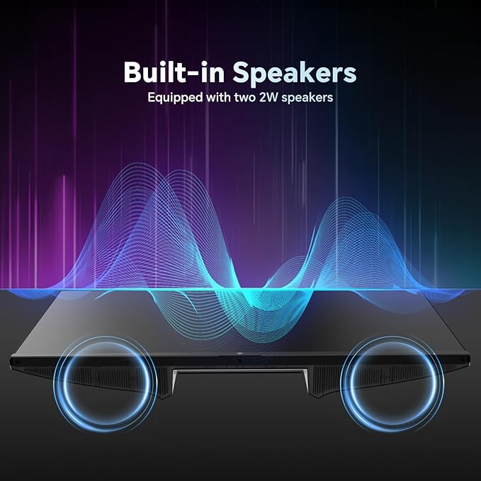 KTC Gaming Monitor 27 Inch | 2K@200Hz (OC 210Hz) | Built-in Speakers | Fast IPS Panel | 1ms Response Time (MPRT) | 450 cd/㎡ Brightness, HDR400 | Adaptive Sync | 131% sRGB, 97% DCI-P3, ΔE＜2 | White