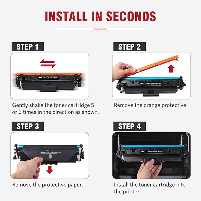 069 Black Toner Cartridge 2 Pack Compatible Replacement for Canon 069 069 H Black Works for Canon Color ImageCLASS LBP674C MF750C Series MF753Cdw MF751Cdw LBP674Cdw Printer