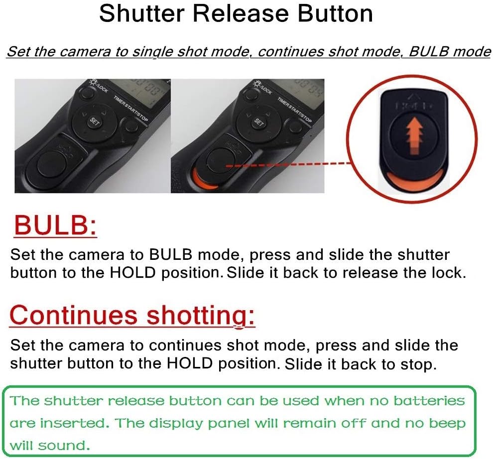 PHOLSY O6 Timer Remote Cable Control with Intervalometer for Olympus E-M1, E-M5 II, E-M10 II, Pen-F, E-PL8, E-PL7, E-PL6, E-PL5, E-PL3, E-PL2, E-P5, E600, E620, 590UZ, 810UZ, Replaces Olympus RM-UC1