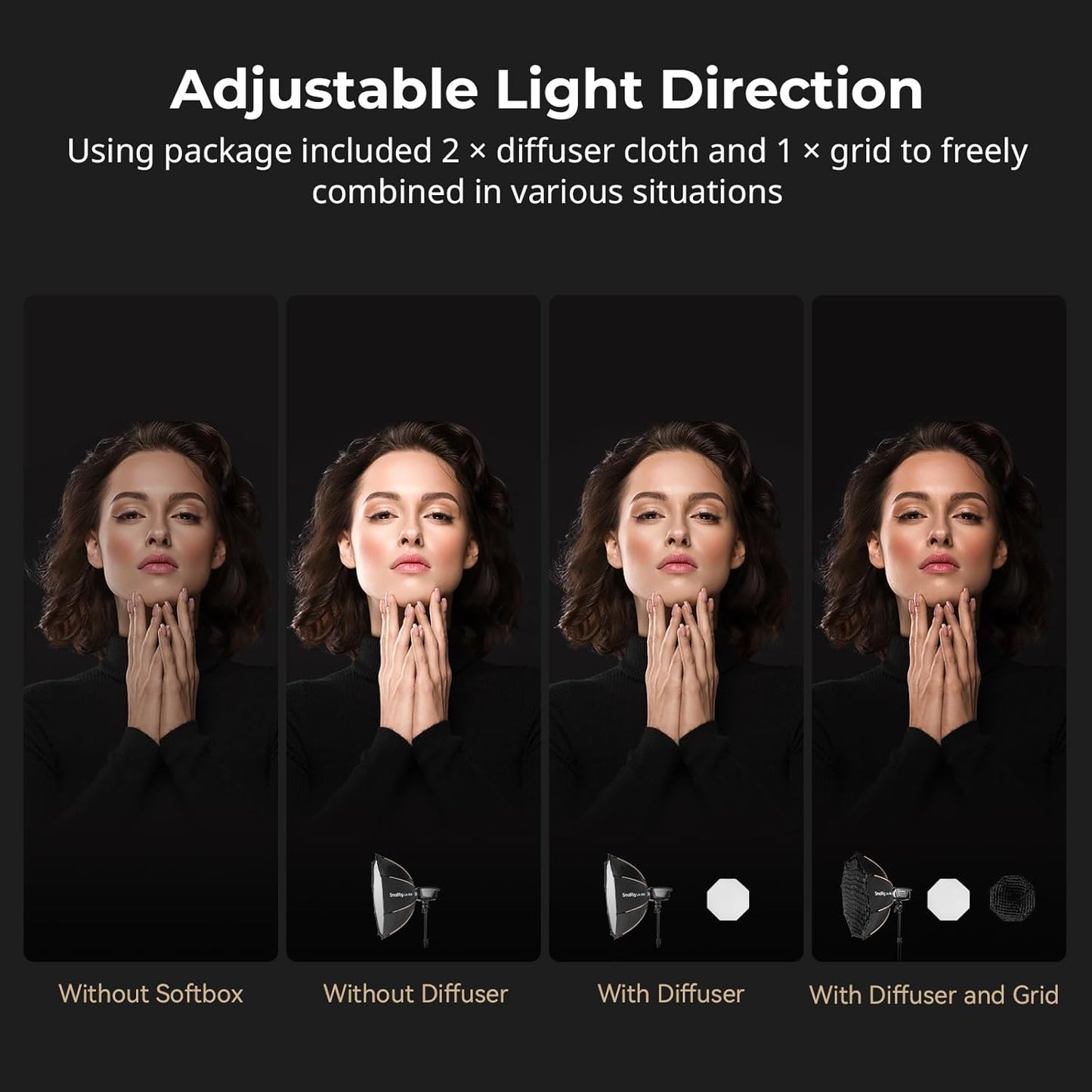 SmallRig 35"/90cm Softbox LA-O90 Quick Release Octagon Soft Box for Bowens Mount COB Lights for SMALLRIG for Neewer for Aputure for Godox