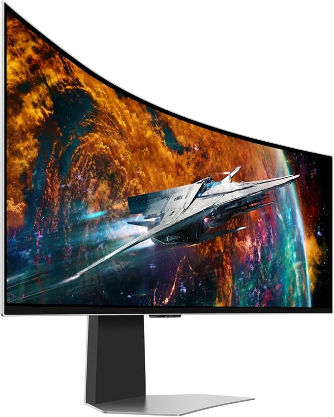 Samsung 49" Odyssey OLED G9 (G95SC) Series Curved Smart Gaming Monitor w QD-OLED, 240Hz, 0.03ms, AMD Freestyle Premium Pro, G-Sync Compatible, Dual QHD, Neo Quantum Processor Pro, LS49CG954SNXZA