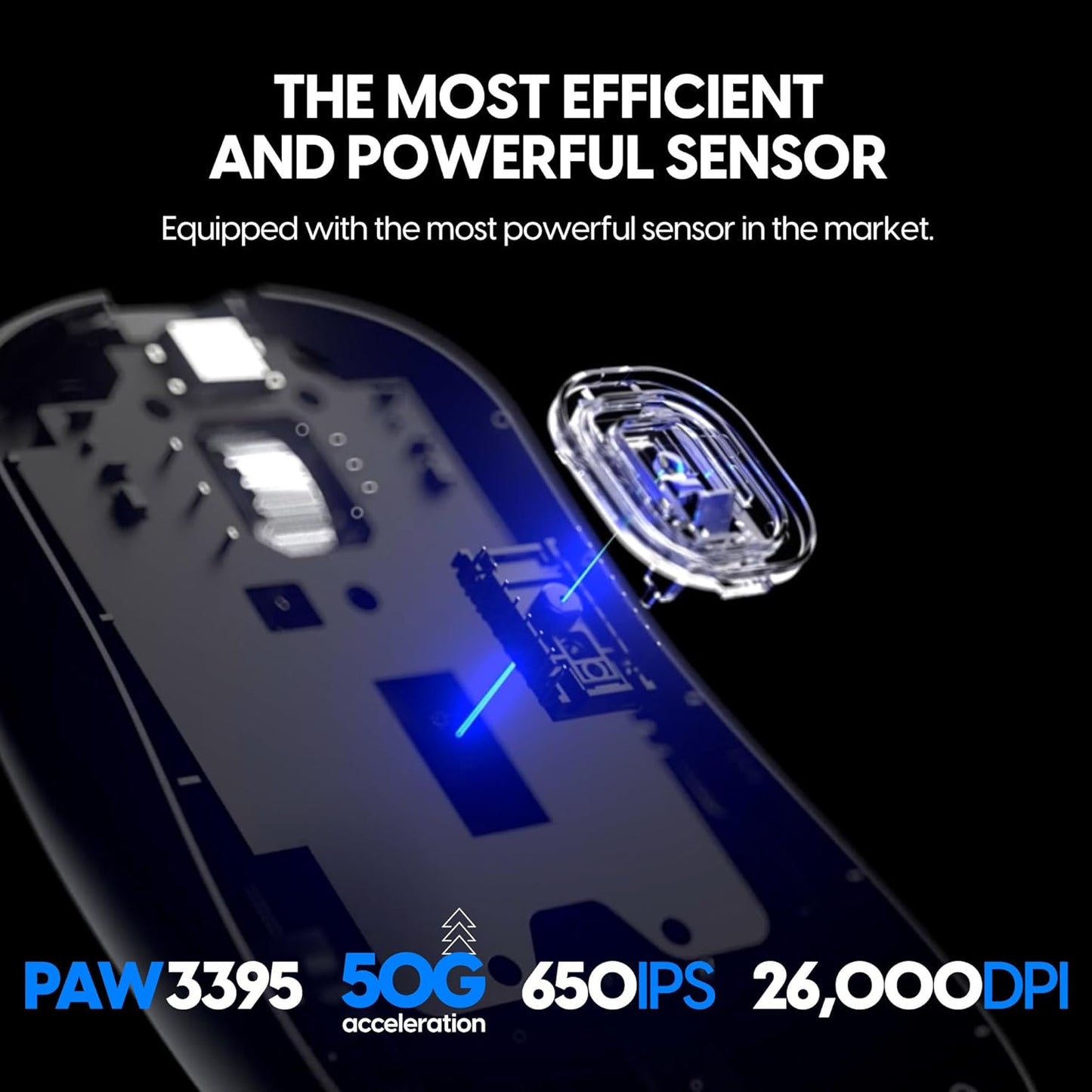 Pulsar Gaming Gears - X2H ES Wireless Gaming Mouse, Symmetrical, Optical Switch, OLED Display, Driverless, PAW3395 Sensor, 100H Battery, 4K dongle Included (Medium, Black)