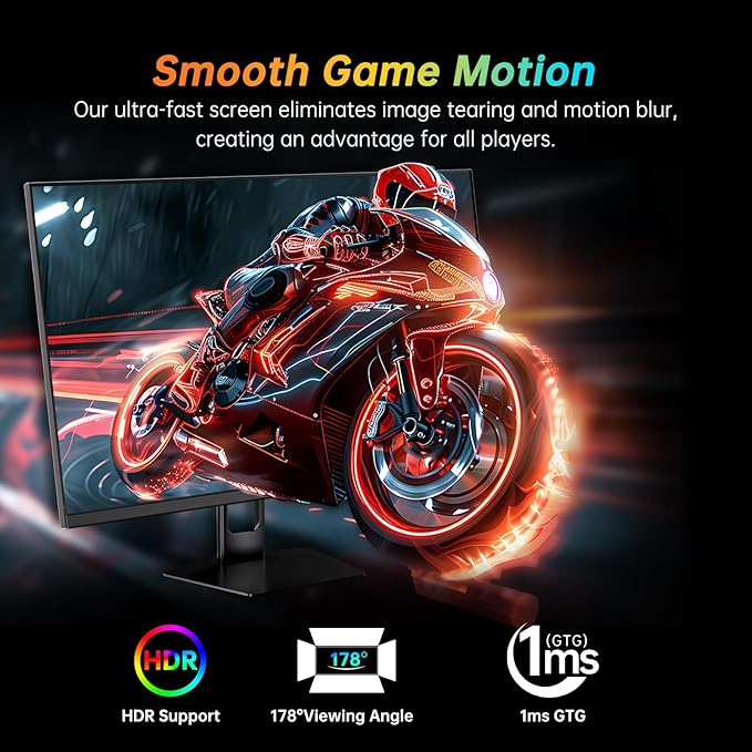 KTC 27 Inch 280Hz Gaming Monitor, FHD 1080P 240Hz PC Computer Monitor, Fast VA Panel, 1ms GTG, FreeSync G-Sync Compatible, HDR Support, 126% sRGB, HDMI and Displayport Inputs, H27E22P