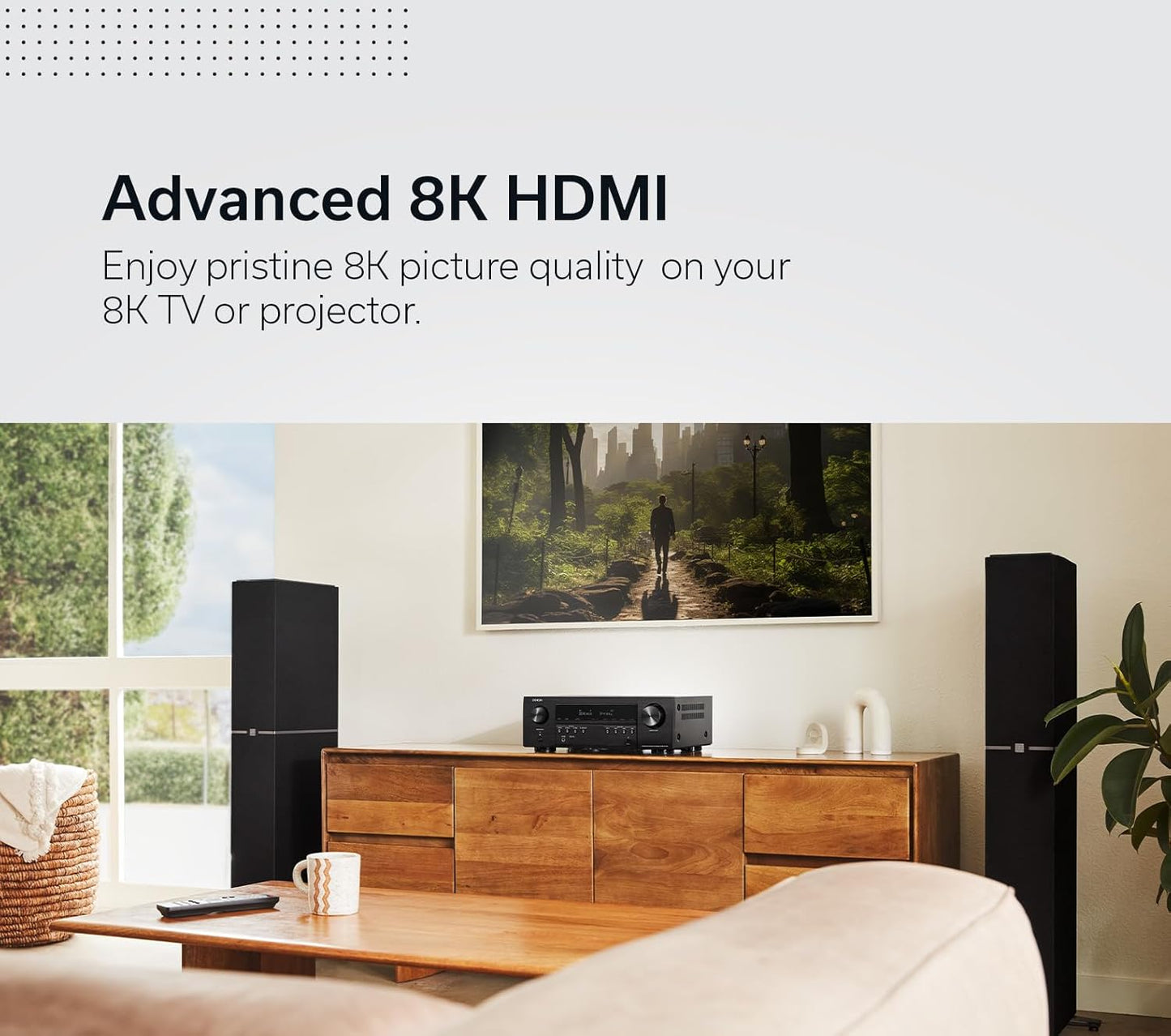 Denon AVR-S770H 7.2ch 8K Smart AV Receiver with Voice Control and DTS:X with 6 Year Amber Protection Plan (2023)