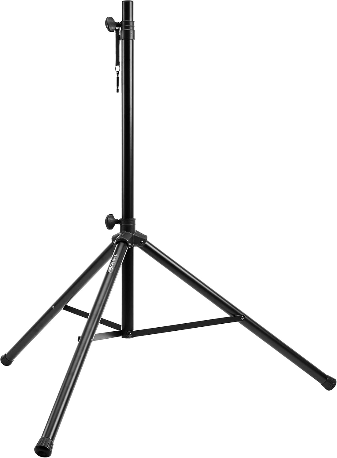 Amazon Basics Speaker Stand, Holds up to 99.2 lbs, Adjustable Height 52" to 73", Steel, Black
