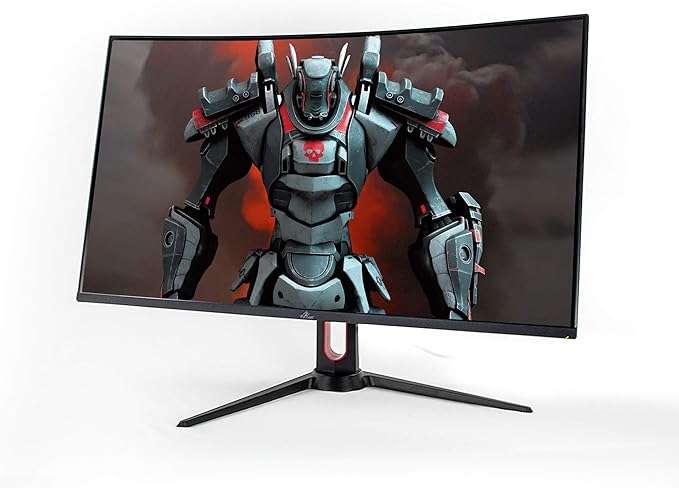 YEYIAN Sigurd 3500 32” Curved PC Gaming Frameless LED Monitor, 1080P HD, 165Hz, 1ms, 3000:1, 16:9, 178°, 16.7M Colors, AMD FreeSync, DP/HDMI, VESA Mountable, Tilt/Height/Pivot Adjustable