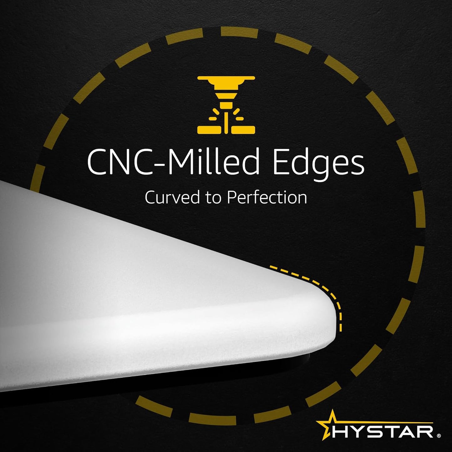 Hystar Aether Glass Gaming Mousepad | Micro-Etched Tempered Glass | Quiet, Ultra-Fast Glide | Full Anti-Slip Silicone Backing (White, X-Large)