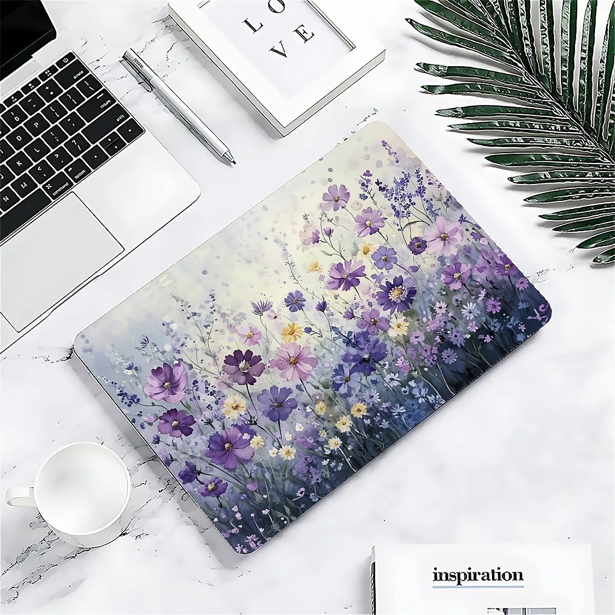 Compatible with MacBook Air 13.3 13.6 Inch Case 2022 2021 2020 2019 Plastic Hard Shell Case Cover,13.3 Pro(A1706/A1708/A1989/A2159/A2289/A2338), Purple Wildflowers