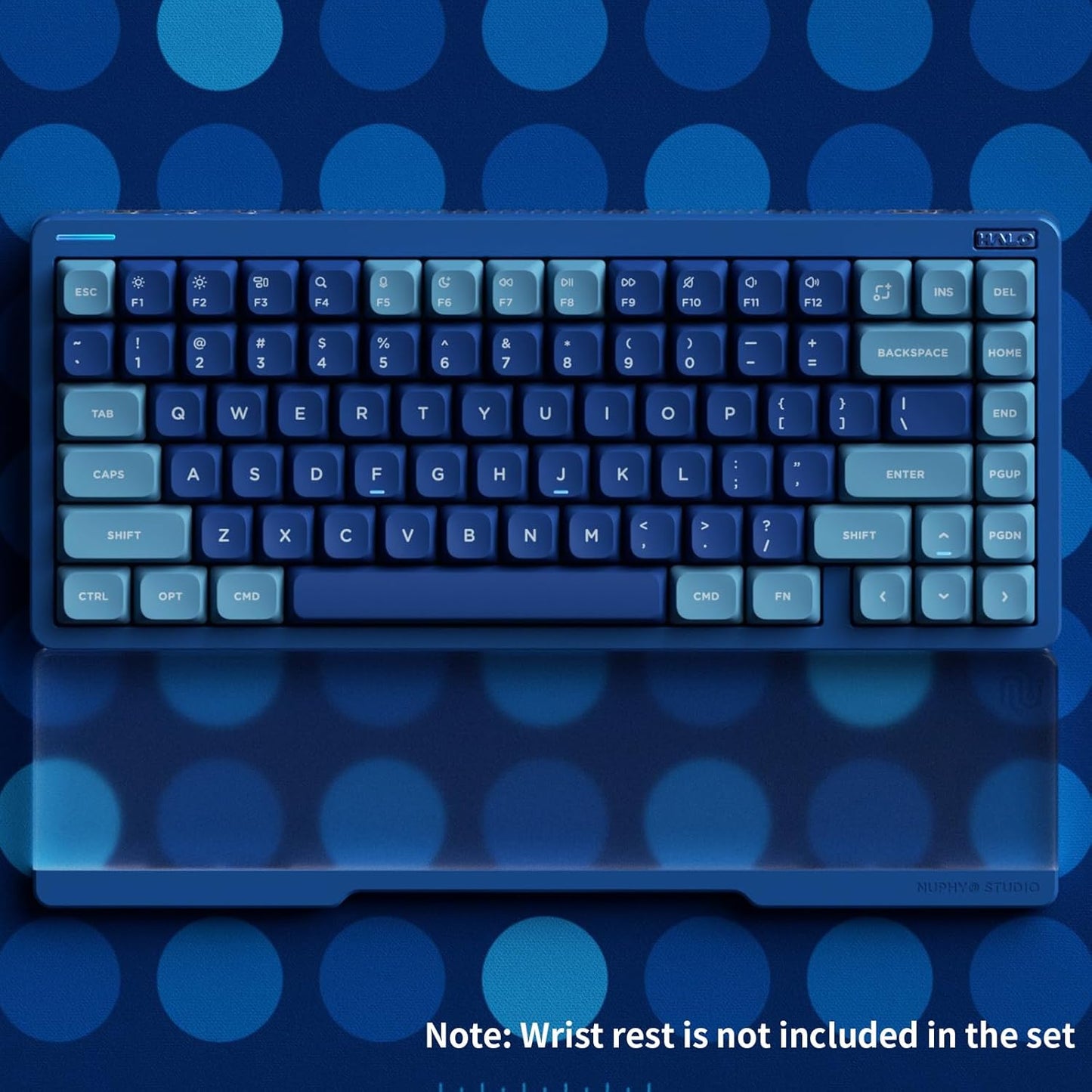 nuphy Halo75 V2 Mechancial Gaming Kyeboard,75% Wireless Hot Swappable Bluetooth Keyboard,83 Kyes RGB Backlit Keyboard,Support Bluetooth/2.4GHz/USB-C (Blue, Raspberry (46gf))