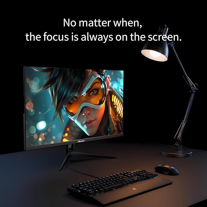 27 Inch Gaming Monitor, FHD 1920 x 1080, 240Hz Refresh Rate, Fast IPS Panel, 1ms Response Time, FreeSync & G-Sync Compatible, 100% sRGB, 16.70 Million Colors, HDMI & DP Ports (R27 Fury)