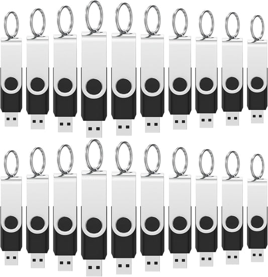 Bulk Flash Drives 1GB 100 Pack, Wooolken USB 2.0 Thumb Drives Pack Memory Stick USB Drive Pendrive for PC Laptop Computer (Black)