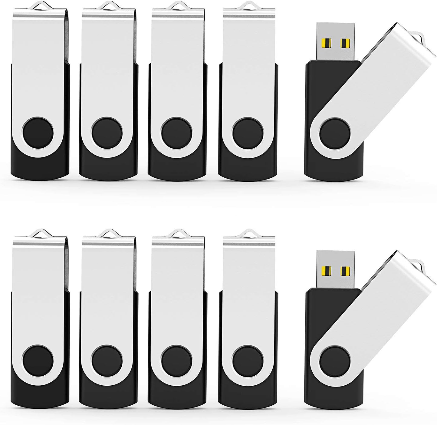 Aiibe 32GB USB 3.0 Flash Drive 10 Pack 32GB USB Flash Drives Bulk Thumb Drive USB Drive USB Stick Jump Drive 32GB 3.0, Black