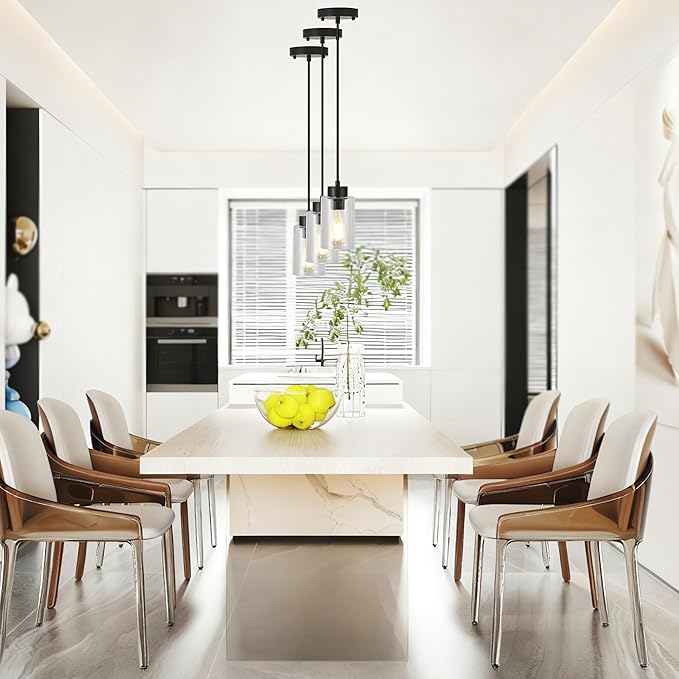 Modern Pendant Light for Kitchen Island, Hanging Ceiling Light Fixture,Oil Rubbed Bronze 2Pack Farmhouse Pendant Lighting for Dining Room Bedroom Bar Office
