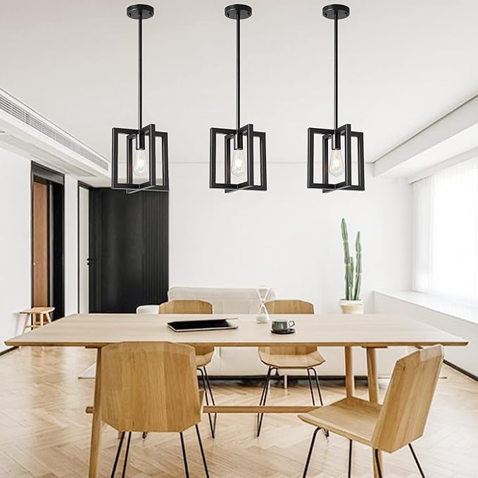 Mini Pendant Lighting for Kitchen Island Black, 1-Light Industrial Pendant Lighting