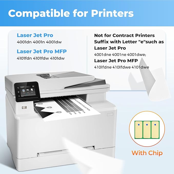 148X Toner Cartridges Black for HP 148X 148A W1480X W1480A Printer Laser Jet Pro 4001n 4101fdw Toner Cartridge Laser Jet Pro MFP 4001n 4101fdw 4001dn 4001dw 4101fdn 4101dw HP148X HP148 Toner 2 Pack