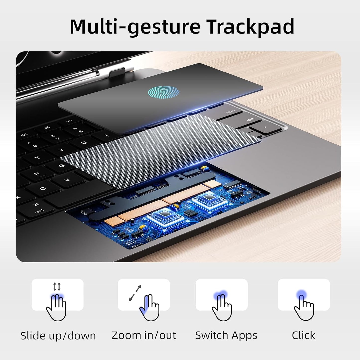 for iPad Air 13 inch case Keyboard M3 2025 & M2 2024,Magic Keyboard for iPad Pro 12.9 (6th,5th,4th,3rd Gen),Magnetic Attach,Multi-Gesture Trackpad,7-Color Backlit,Shortcut Keys,Black