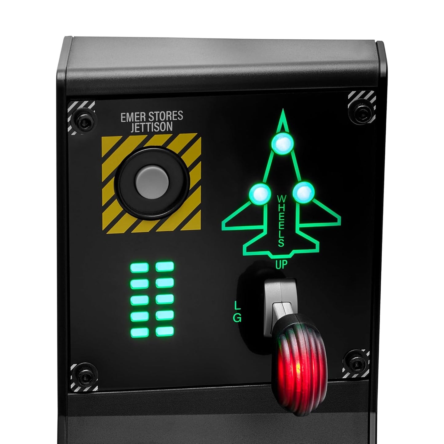 Thrustmaster Viper Panel: Backlit Control Panel, For Use with Viper TQS or Standalone, 43 Metal Action Buttons, Jettison, Trim, Landing Gear, Licensed by the U.S. Air Force (Compatible with PC)