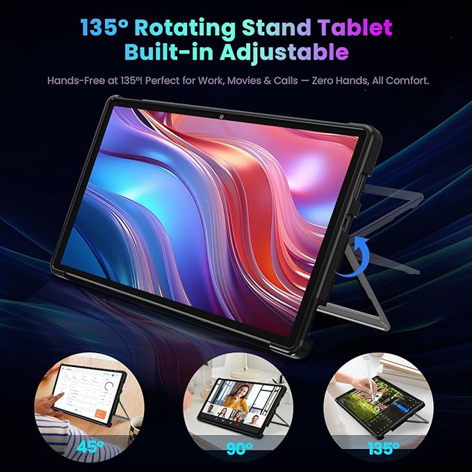 jumper 15.4 inch Tablet, Android 15 Tablet with Helio G99 Octa-Core Processor(Beat Unisoc T618), 2 in 1 Tablets with Keyboard Stand Case, 8GB RAM 256GB ROM, 10000mAh, BT5.2, 4 Speakers, 2.4G/5G WiFi