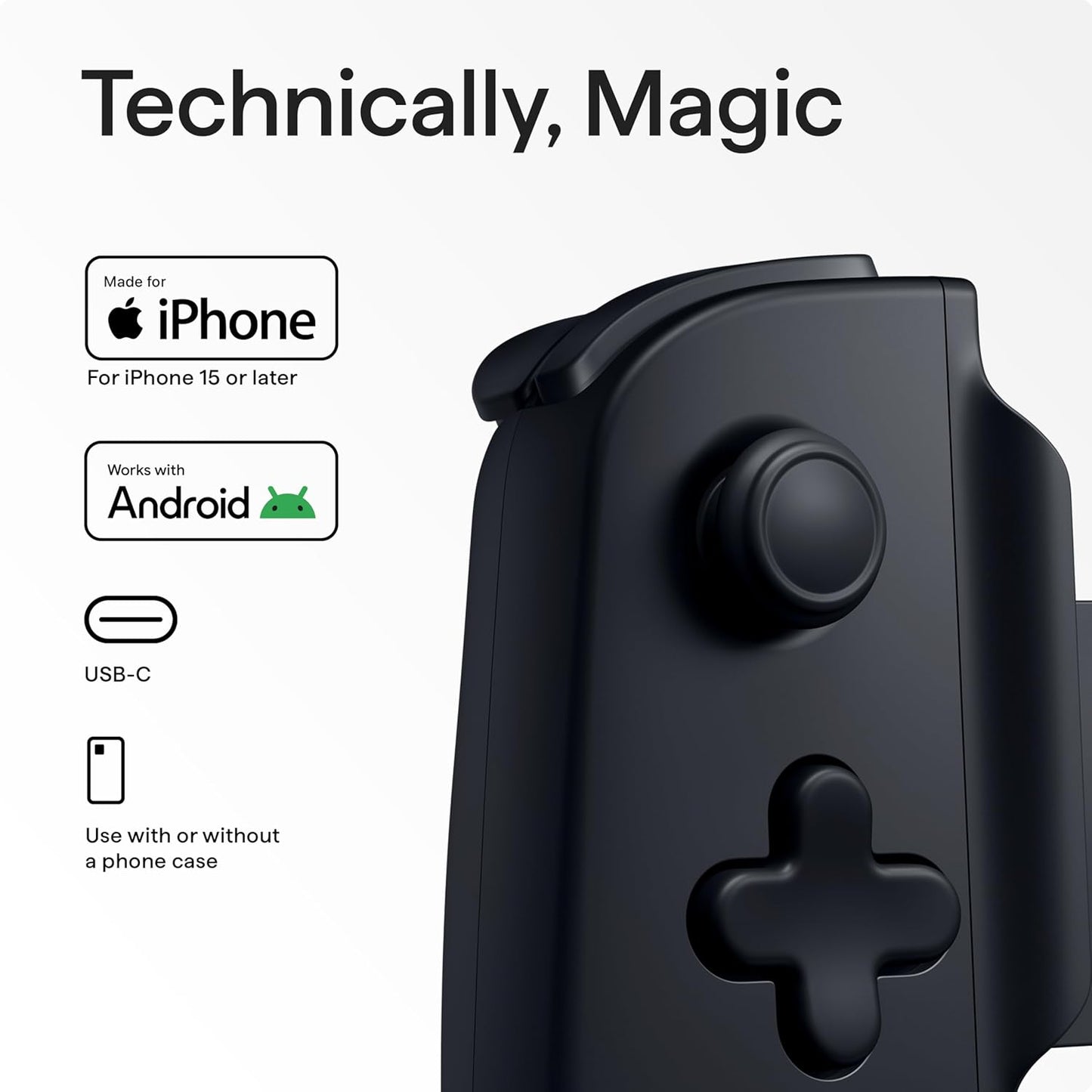 BACKBONE One Mobile Gaming Controller for Android and iPhone 15/16 Series (USB-C) - 2nd Gen - Turn Your Phone into a Gaming Console - Play Xbox, PlayStation, Call of Duty, Roblox, Fortnite & More