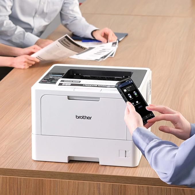 Brother HL-L5210DW Business Monochrome Laser Printer with Duplex Printing, Versatile PaperHandling, Wireless and Gigabit Ethernet Networking, and Mobile Printing, Works with Alexa