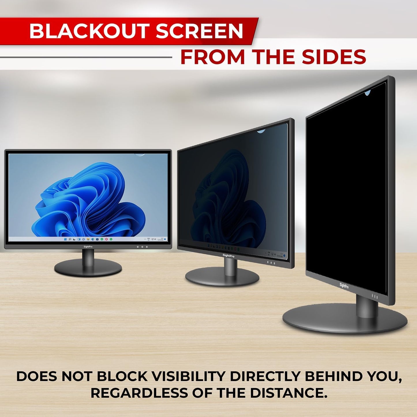 23 Inch 16:9 Computer Privacy Screen Filter for Monitor - Privacy Shield and Anti-Glare Protector