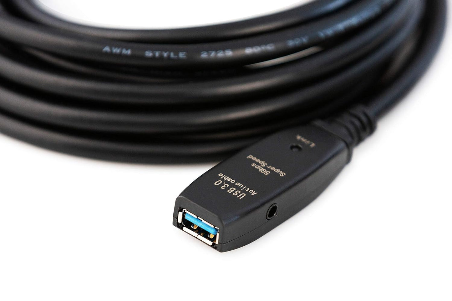 100 Feet Active USB Extension Cable 3.0 Male to Female with 3 Extension chipsets Signal Booster - Repeater Cord 30 Meters / 100 Feet (AC Power Supply Included)