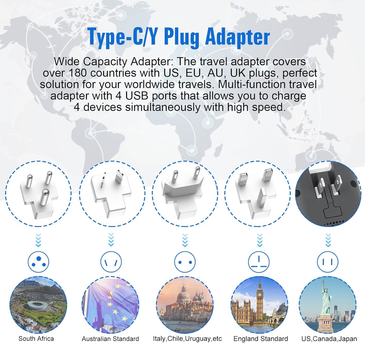Voltage Converter Us to Europe, 220v to 110v Power Adapter, European Plug Power Converter 2500w, Transformer for Curly Hair Dryer, Travel Adapter Worldwide Step Down，