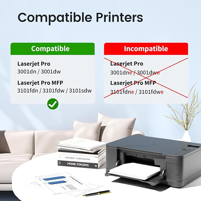 XJI 138X(with Chip) High Yield 2 Pack Compatible Toner Cartridges Replacement for HP 138 X A W1380X 138A W1380A Ink, for Laser Jet Pro 3001dn 3001dw MFP 3101fdn 3101fdw 3101sdw Printer Black