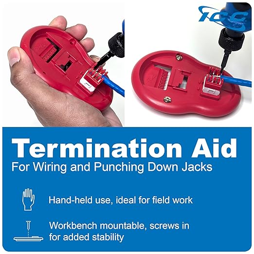 ICC CAT6 Keystone Jack with Slim Profile 180 Degree Punch Down, RJ45 UL Listed PoE++ TAA Compliant for Wall Plate or Patch Panel, Works with JackEasy Termination Tool, Orange